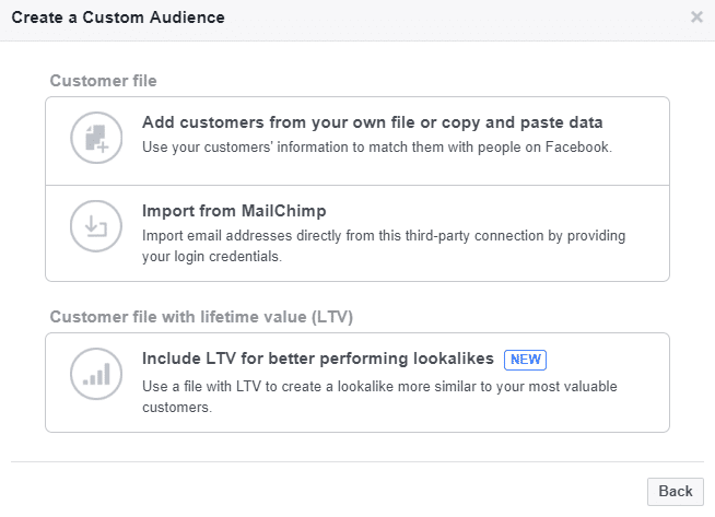 Facebook Custom Audience