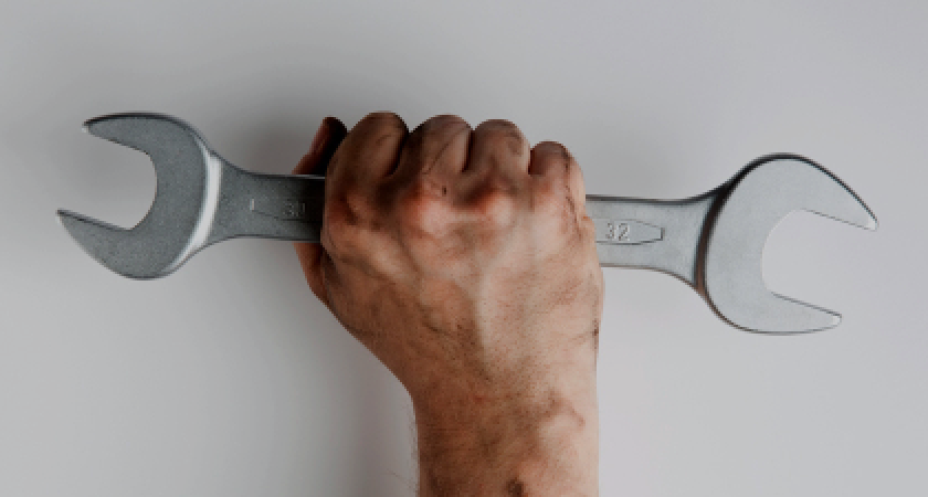 Wrench in hand