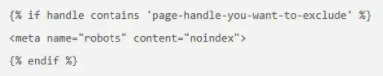 Hiding a Particular Shopify Page from Search Engines